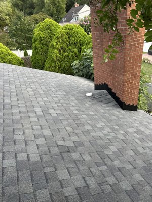 Chimney Flashing · Charcoal Shingles