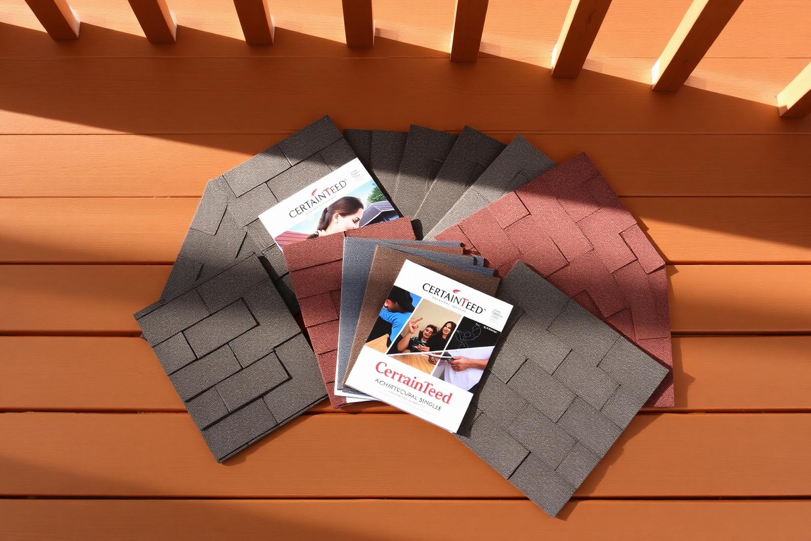 CertainTeed shingle samples fanned out
